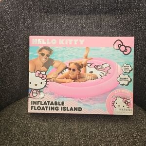 NIB Hello Kitty Inflatable Floating Island Beach Pool Float 4 Ft Wide Durable